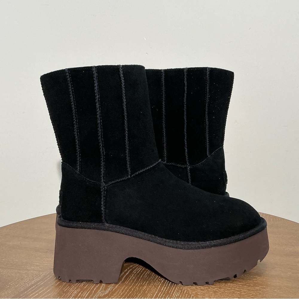 UGG WOMENS CLASSIC TWIN SEAM NEW HEIGHTS BOOT BLACK 2.75" PLATFORM - Picture 6 of 7